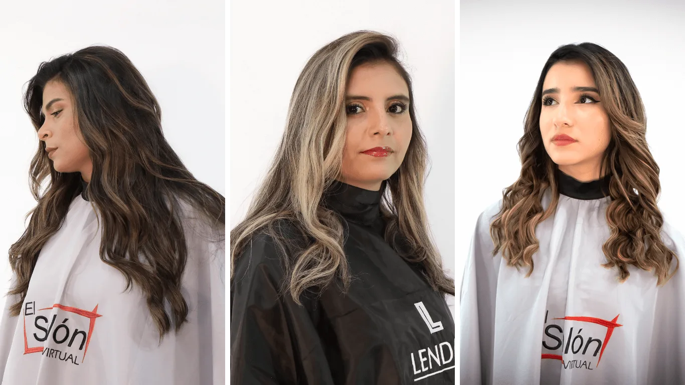 Clientas de El Salón Virtual con balayage terminado