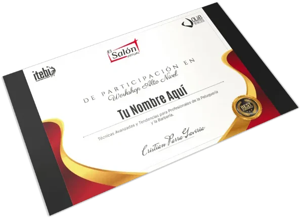 Certificado de participación del taller de capas