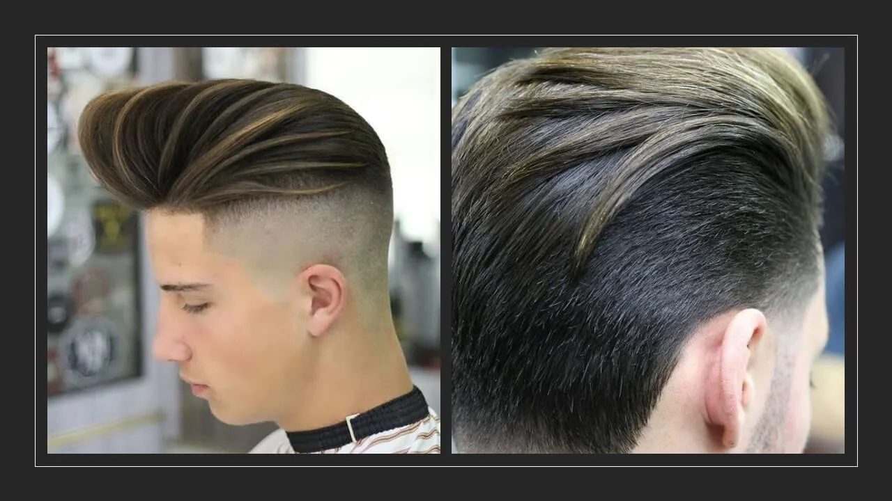Reflejos en pompadour masculino