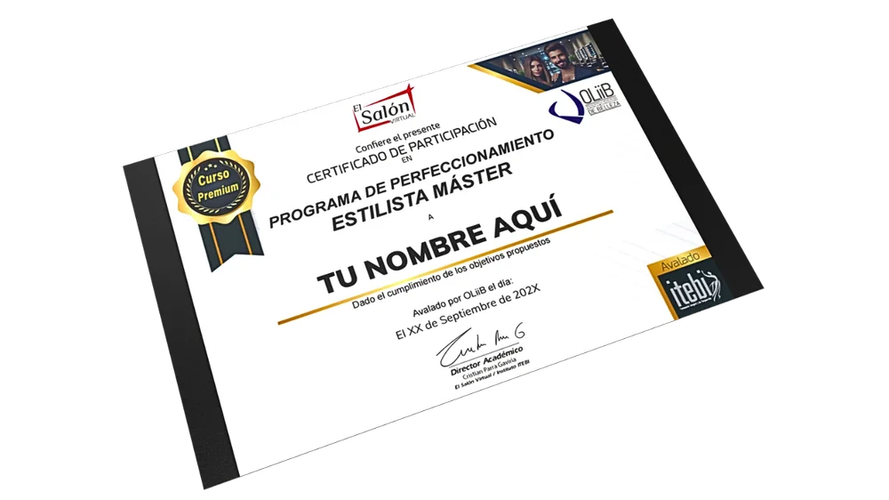 Certificado del Programa de Perfeccionamiento Estilista Máster